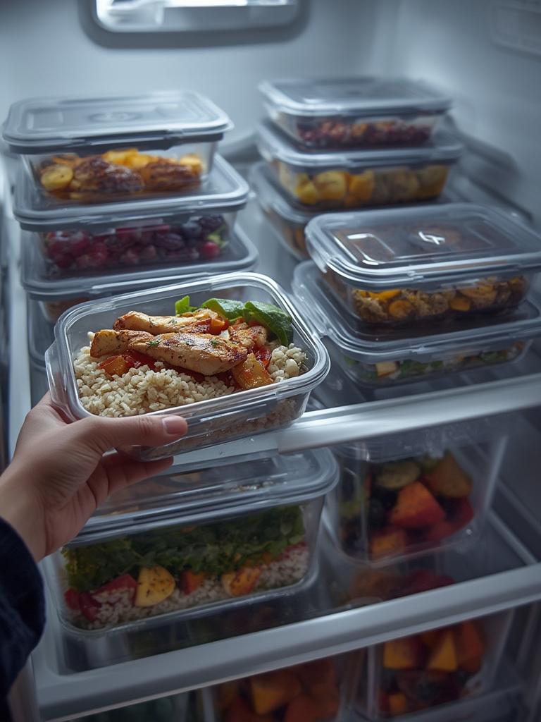 food containers in action