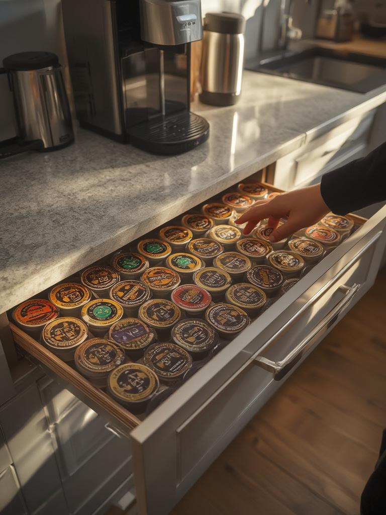 coffee drawer in action