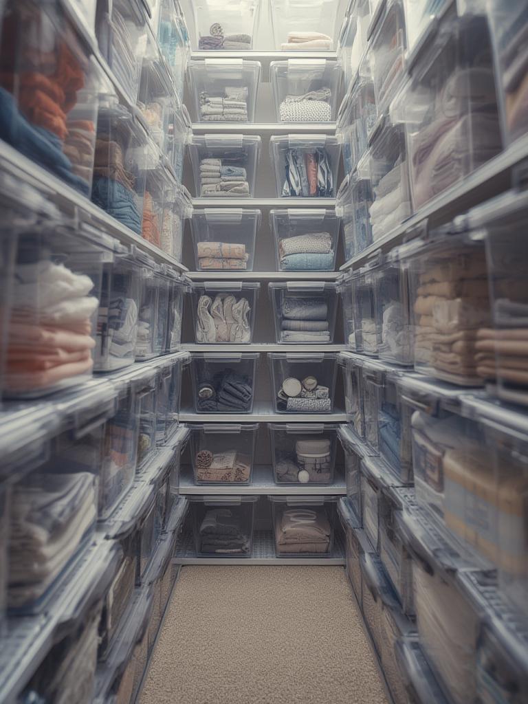 storage bins in action